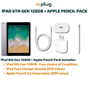 iPad 6th Gen 128GB   Apple Pencil Pack