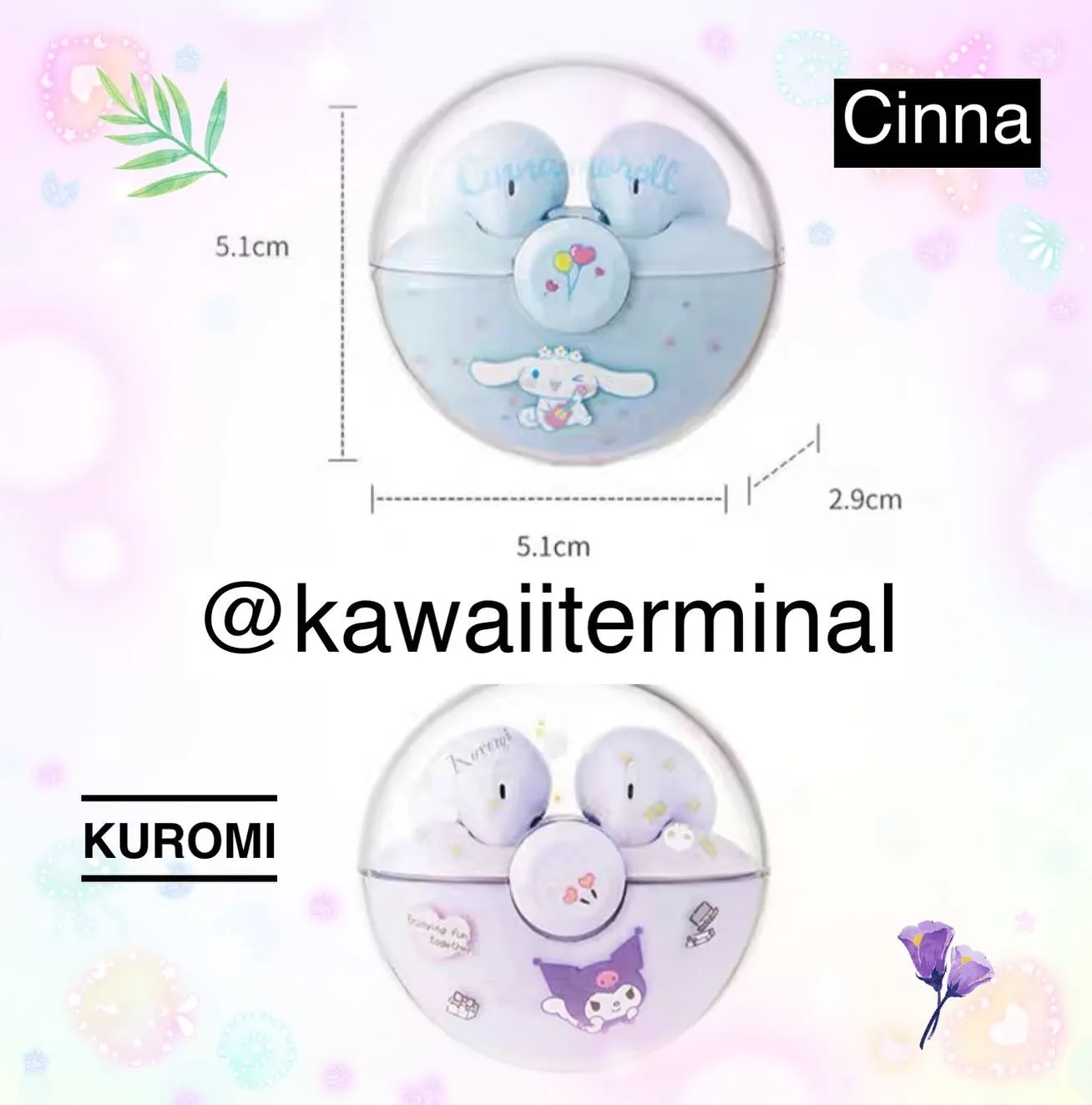 Kuromi / Cinnamoroll Bluetooth Headphones Sanrio
