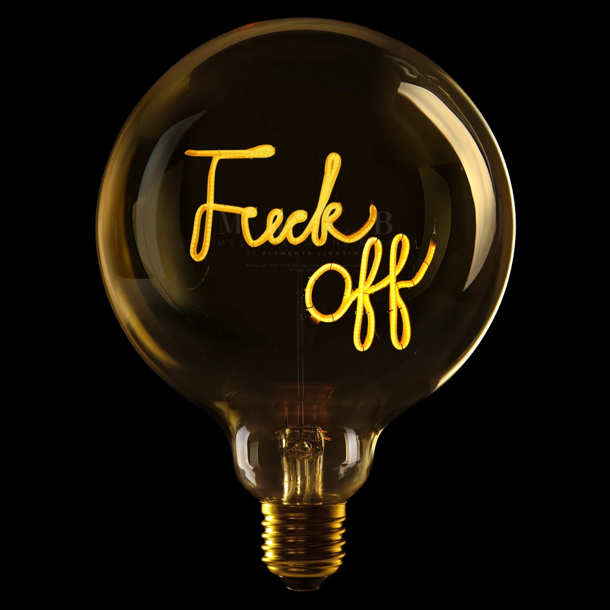 LED Filament Bulb Amber F*ck Off
