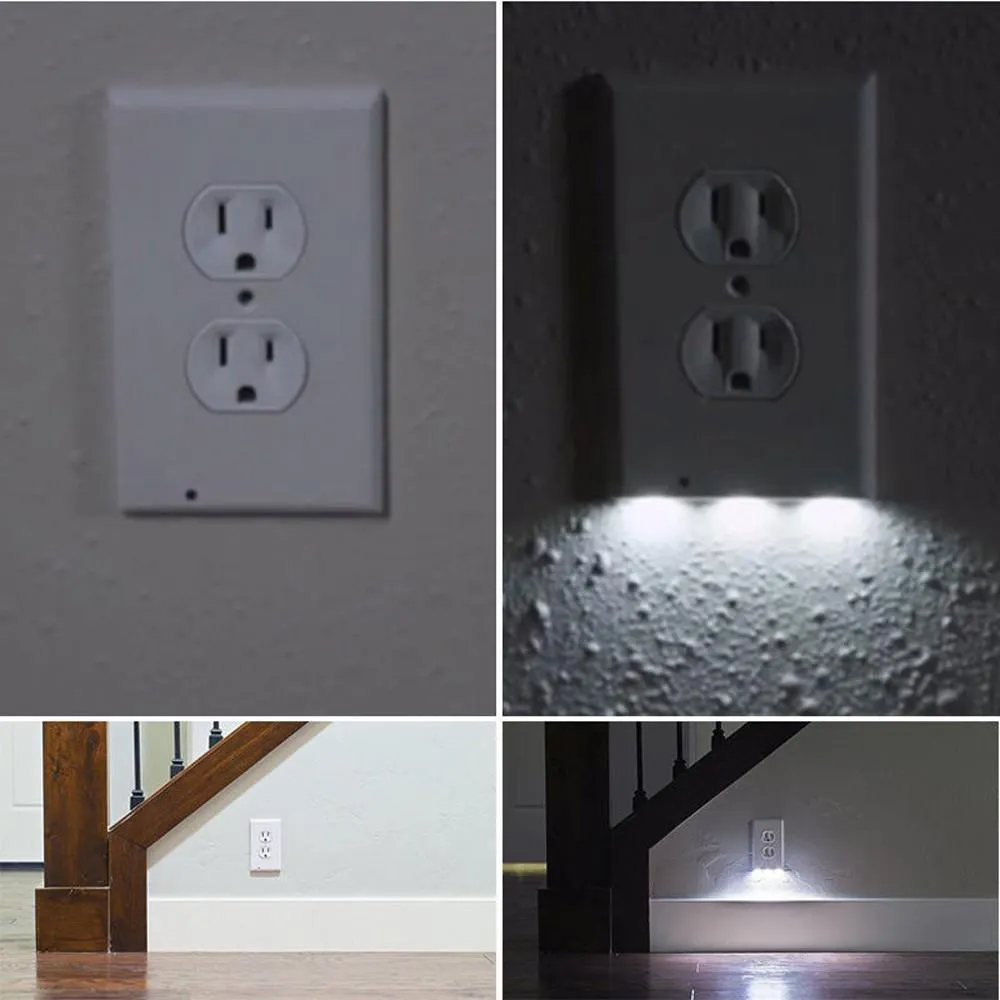 LED sensor night light socket cover