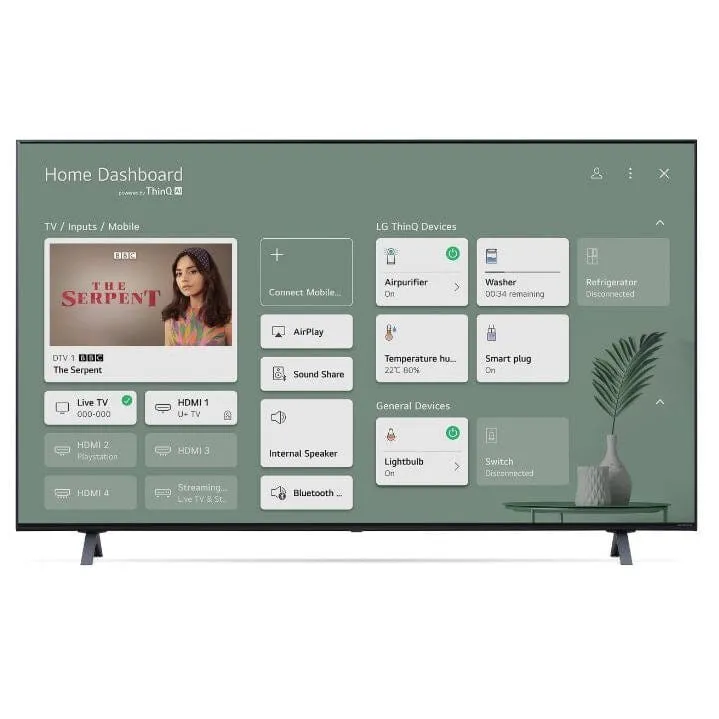 LG 50NANO756PR (2021) LED HDR NanoCell 4K Ultra HD Smart TV, 50 inch with Freeview Play-Freesat HD, Ashed Blue