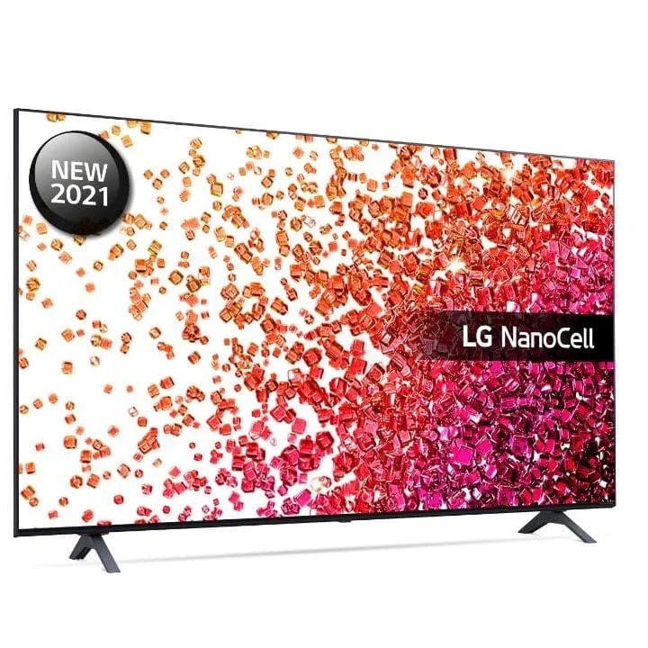 LG 50NANO756PR (2021) LED HDR NanoCell 4K Ultra HD Smart TV, 50 inch with Freeview Play-Freesat HD, Ashed Blue