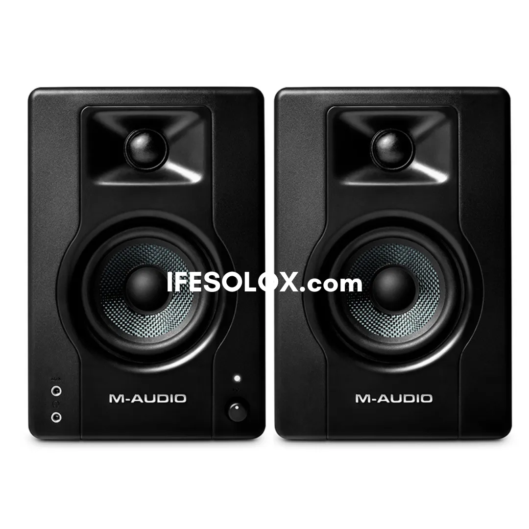 M-AUDIO BX3 Dual (2-Way) 120W 3.5" Powered Studio Reference Monitor Speakers - Brand New