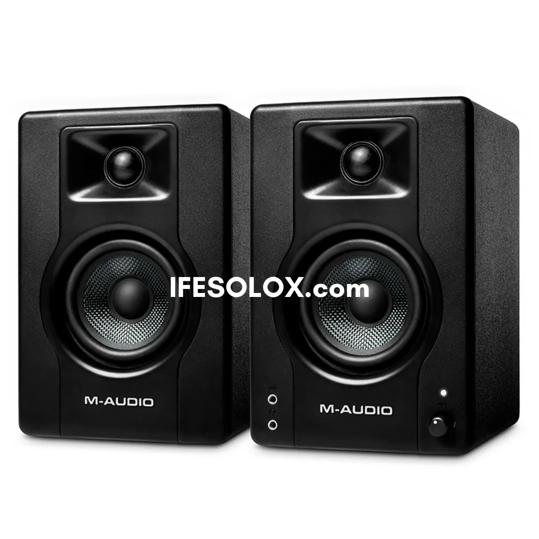 M-AUDIO BX3 Dual (2-Way) 120W 3.5" Powered Studio Reference Monitor Speakers - Brand New