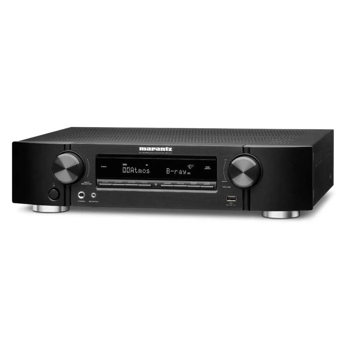 Marantz NR1711 Slim 7.2ch 8K AV Receiver with HEOS Built-in and Voice Control Black