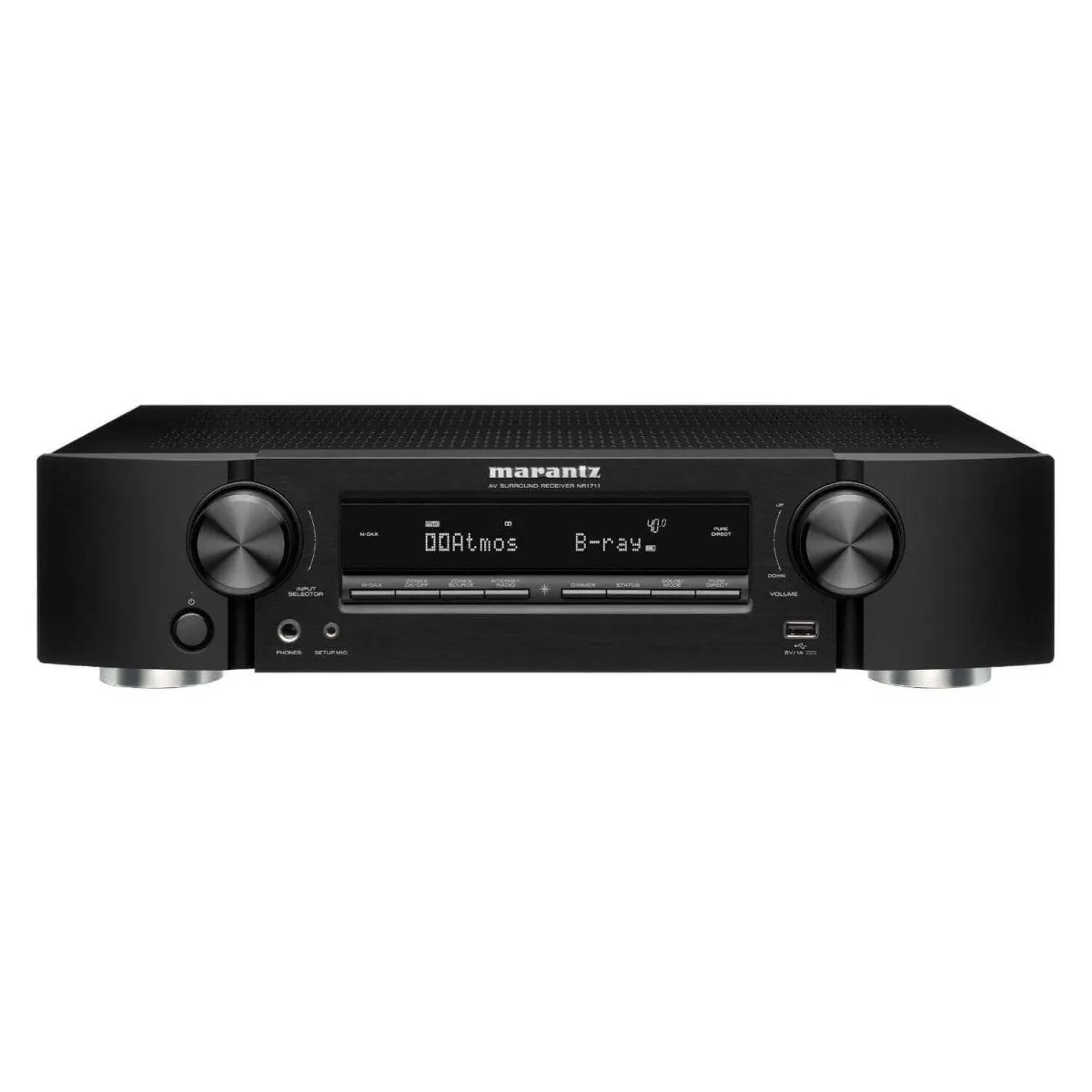 Marantz NR1711 Slim 7.2ch 8K AV Receiver with HEOS Built-in and Voice Control Black