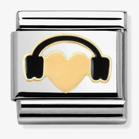 NOMINATION Gold Valentine Heart Headphones Link