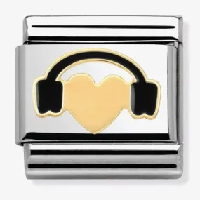 NOMINATION Gold Valentine Heart Headphones Link