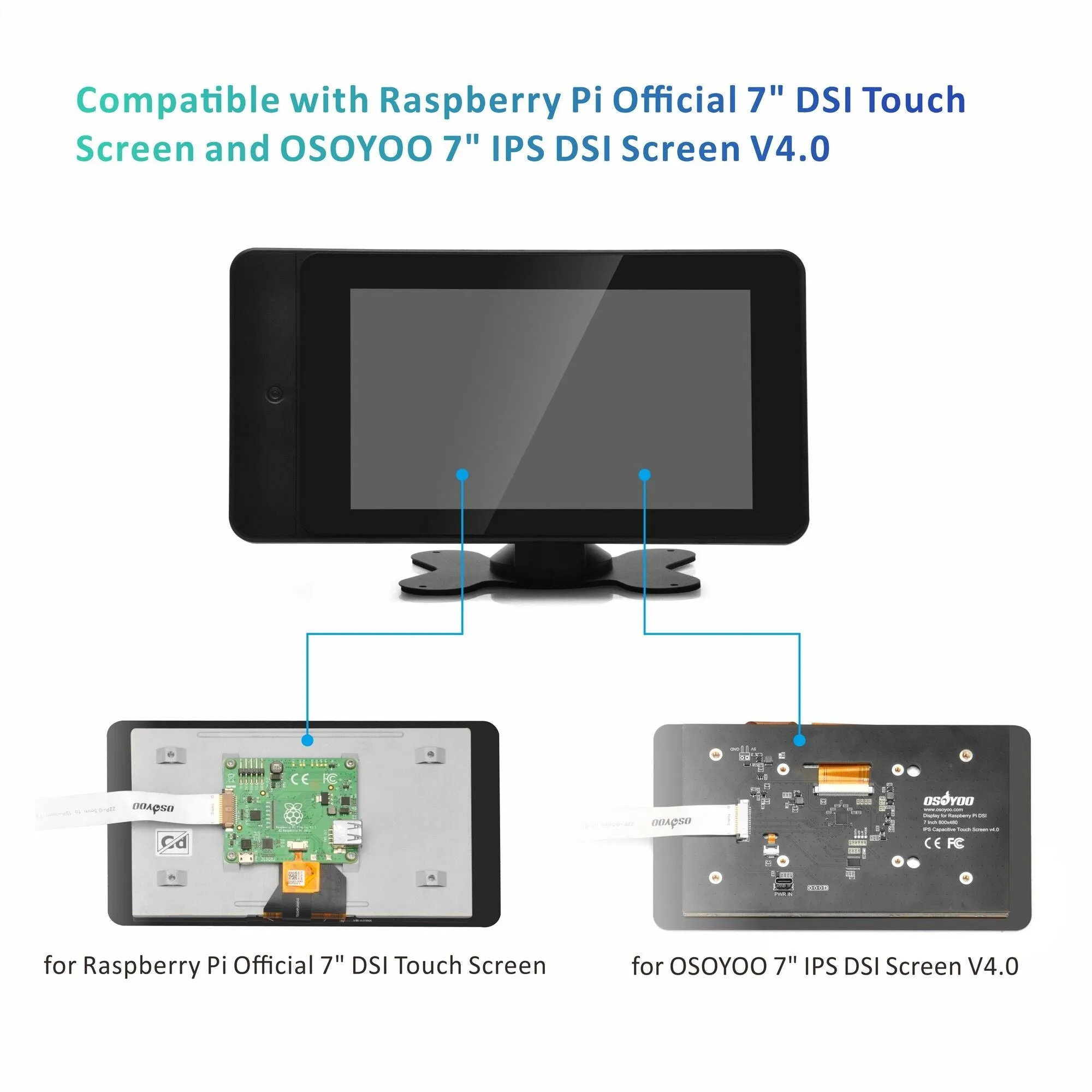 OSOYOO PiStudio Kit for Raspberry Pi 5/4/3, Transforming Pi into 7" workstation