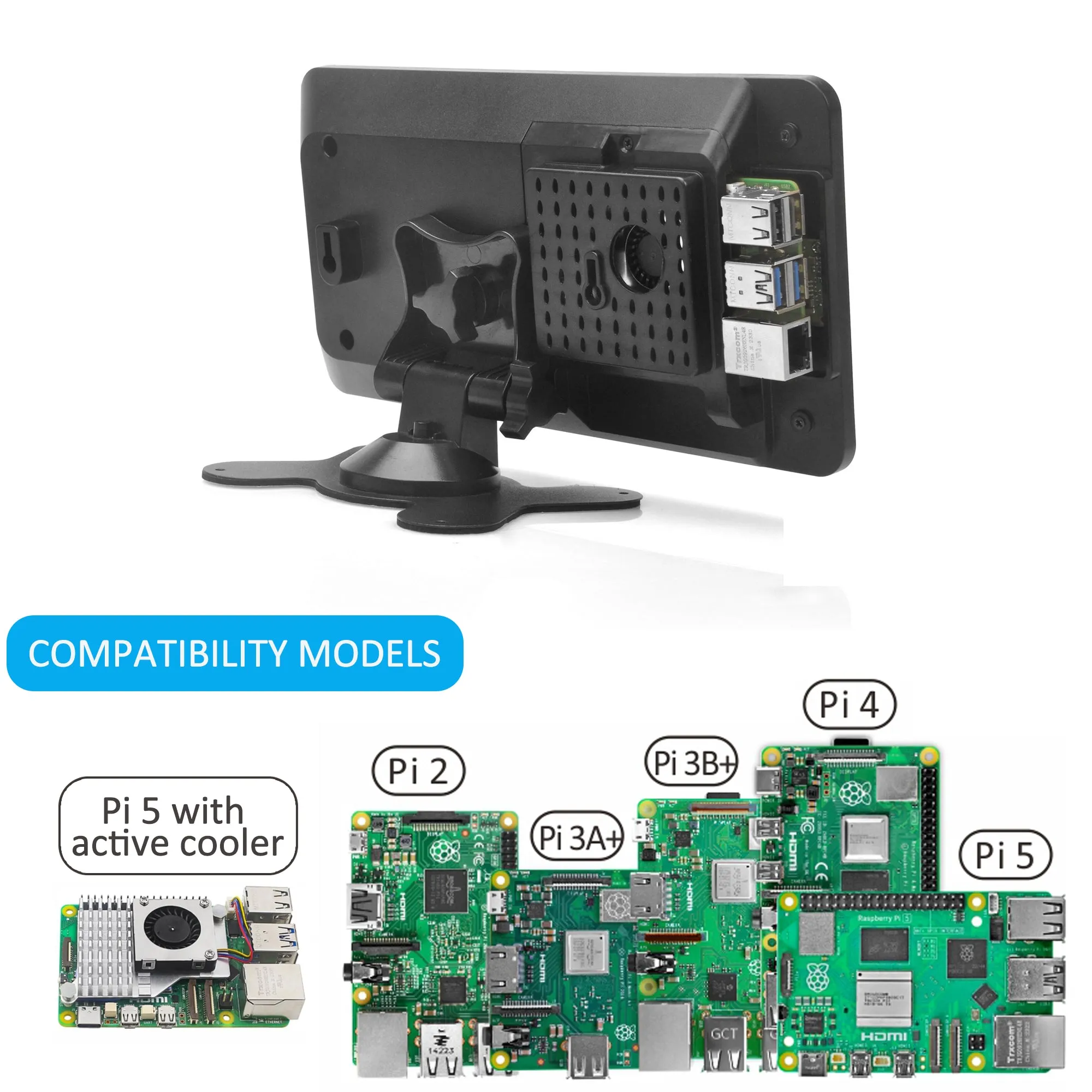 OSOYOO PiStudio Kit for Raspberry Pi 5/4/3, Transforming Pi into 7" workstation