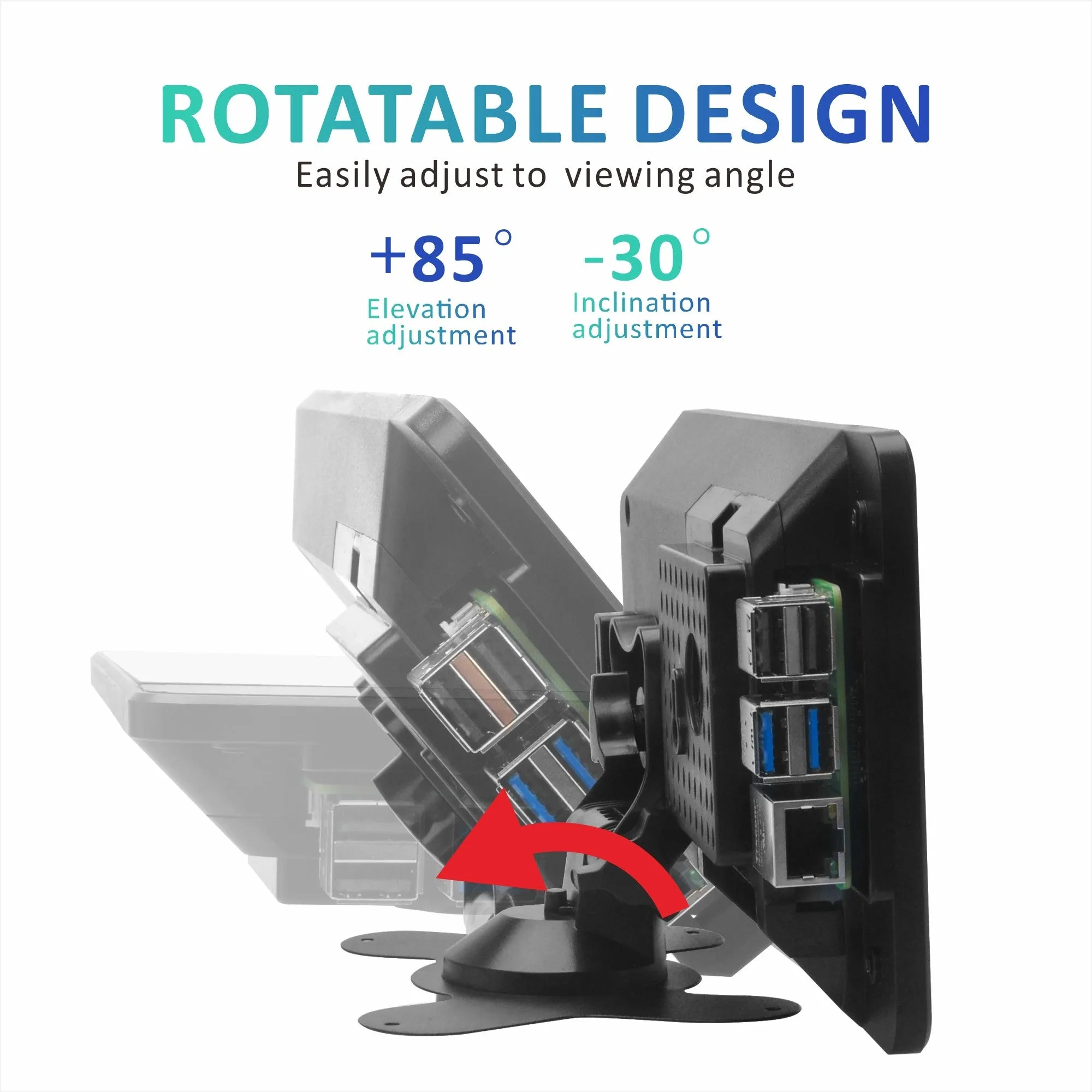 OSOYOO PiStudio Kit for Raspberry Pi 5/4/3, Transforming Pi into 7" workstation