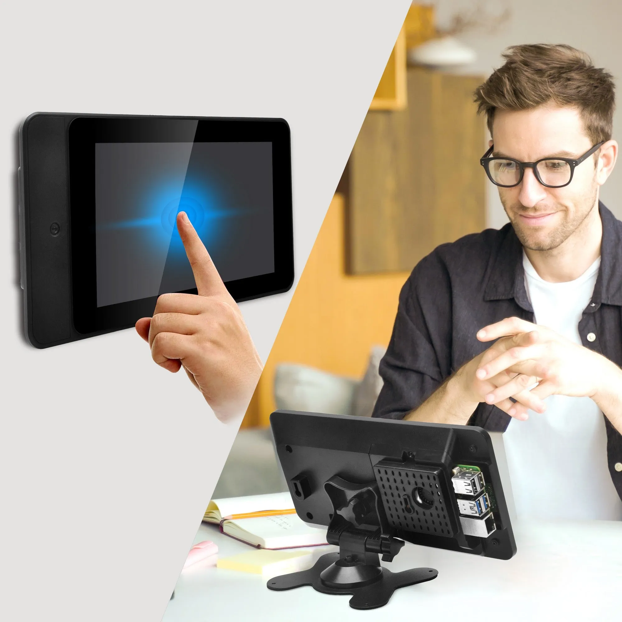 OSOYOO PiStudio Kit for Raspberry Pi 5/4/3, Transforming Pi into 7" workstation
