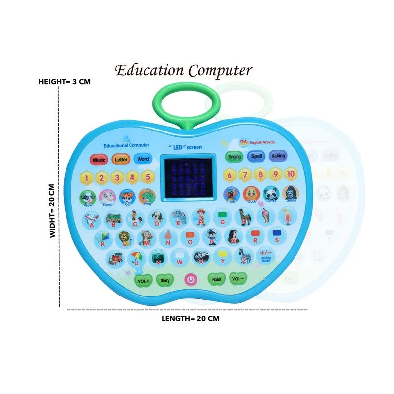 Play & Learn Educational Learning Laptop Toy, Musical Tablet with LED Display, Multicolour