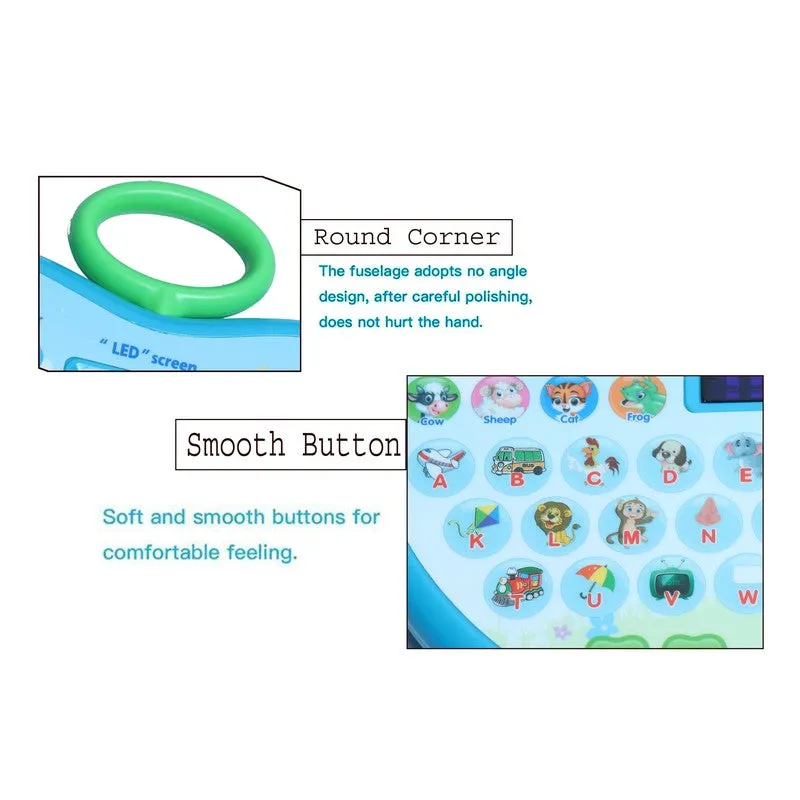 Play & Learn Educational Learning Laptop Toy, Musical Tablet with LED Display, Multicolour