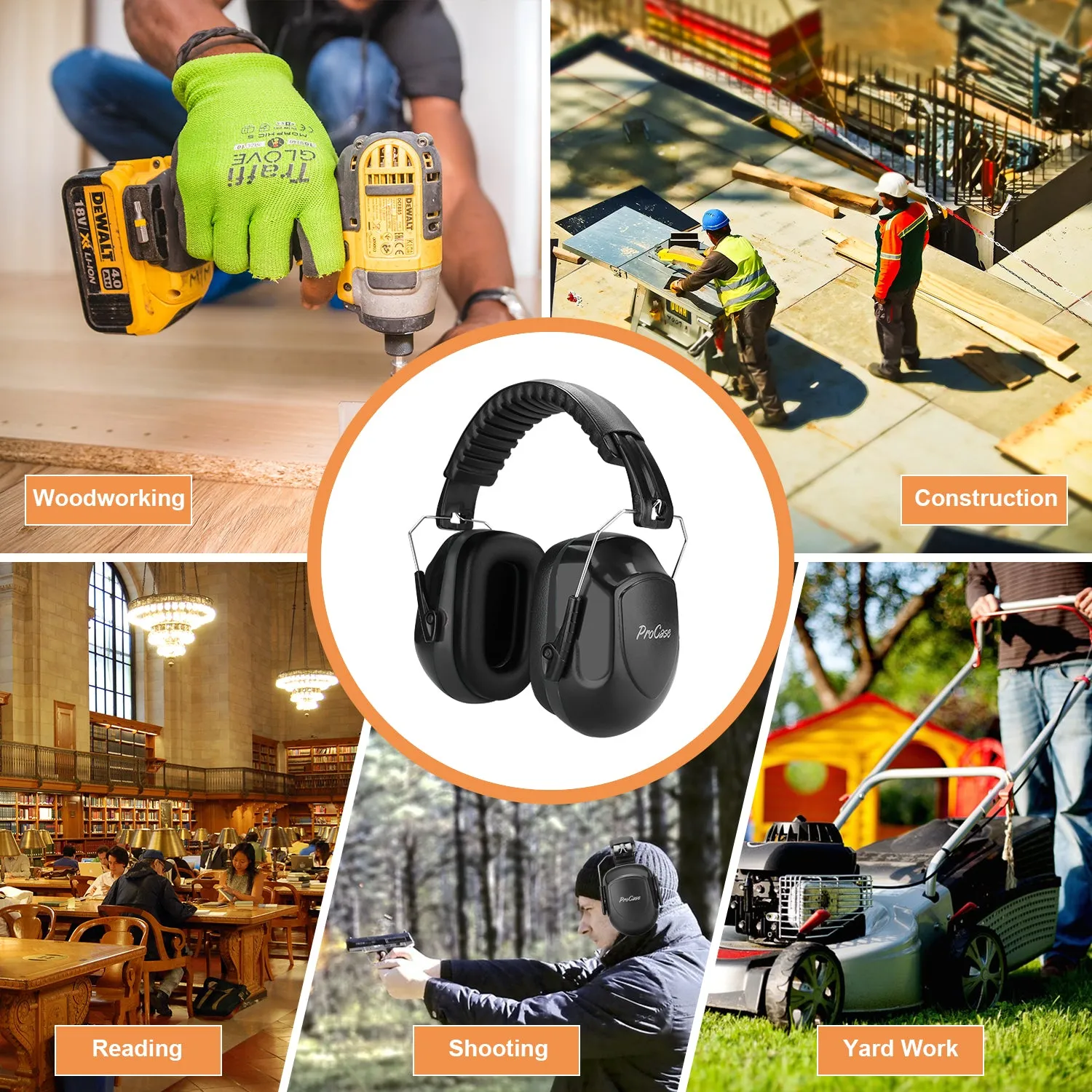ProCase NRR 28dB Hearing Protection Earmuff