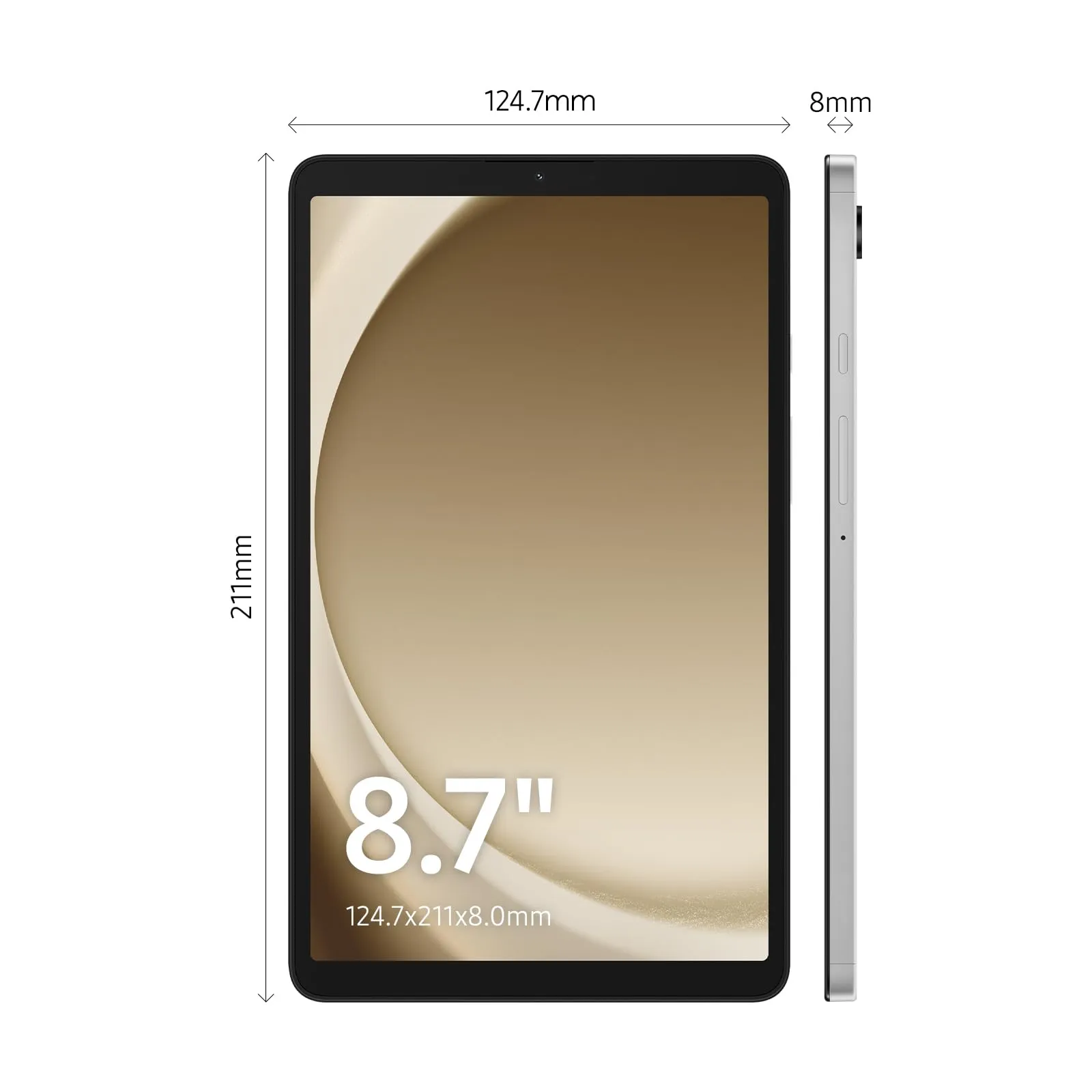 Samsung Galaxy Tab A9  WiFi Android Tablet, 11" Large Display, 4GB RAM, 64GB Storage, Silver (UAE Version)