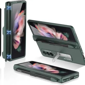 Samsung Galaxy Z Fold 3 Sturdy Phone Case With S-Pen Holder Built-in Magnetic Kickstand