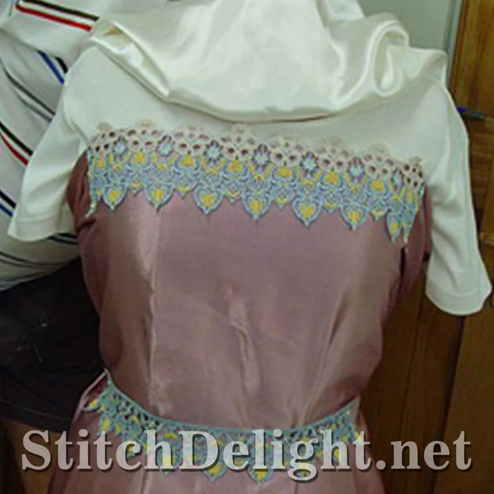 SD0570 Calista Lace Edging Large Hoops