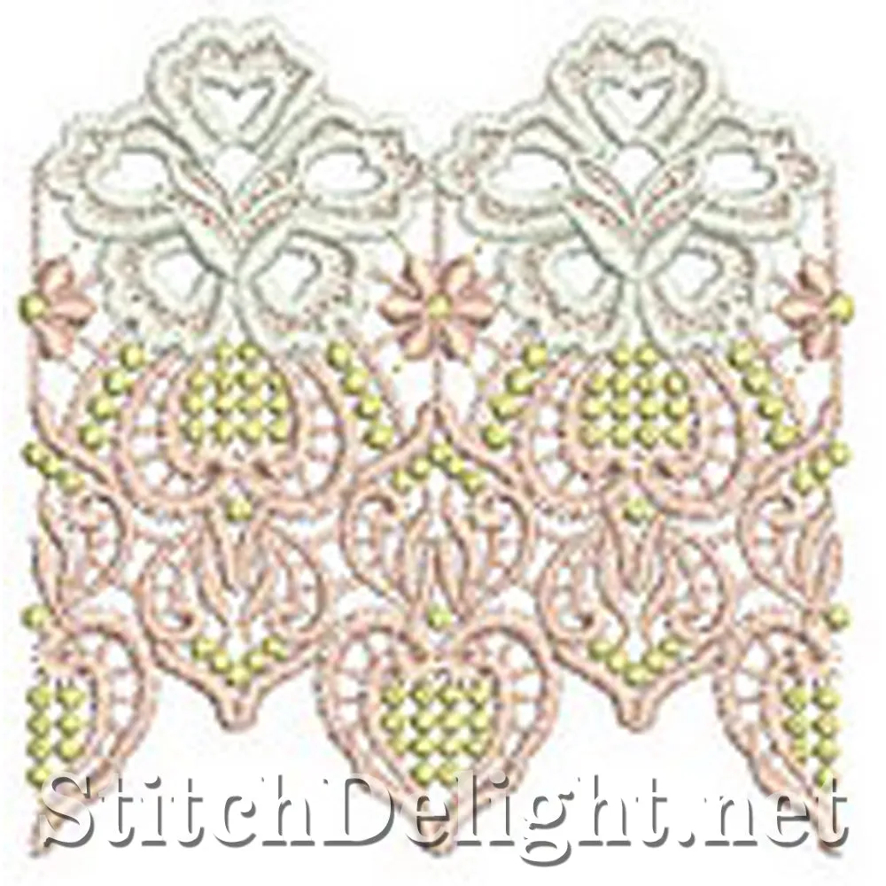 SD0570 Calista Lace Edging Large Hoops