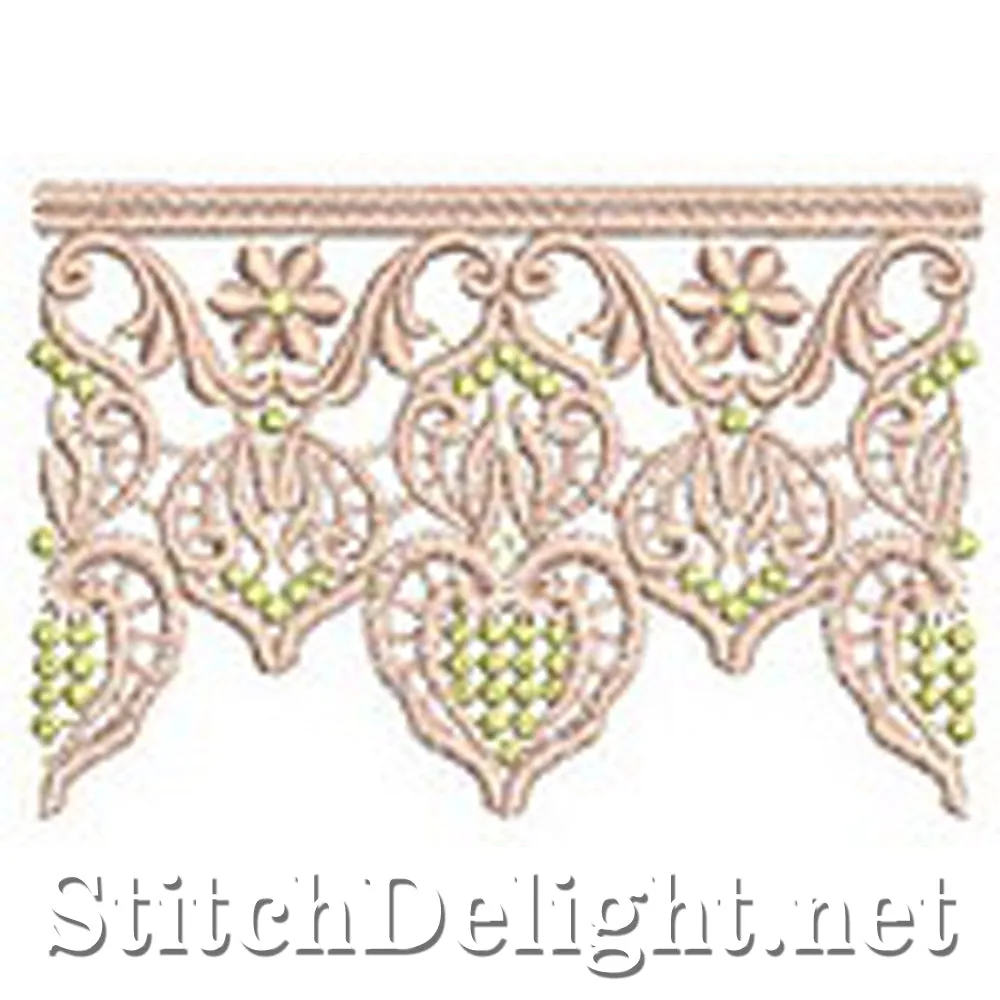 SD0570 Calista Lace Edging Large Hoops