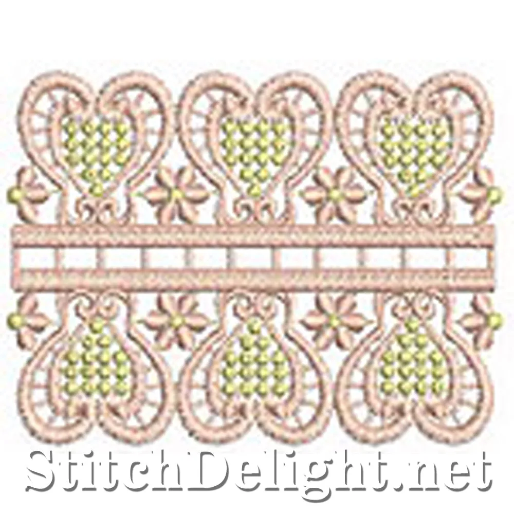 SD0570 Calista Lace Edging Large Hoops