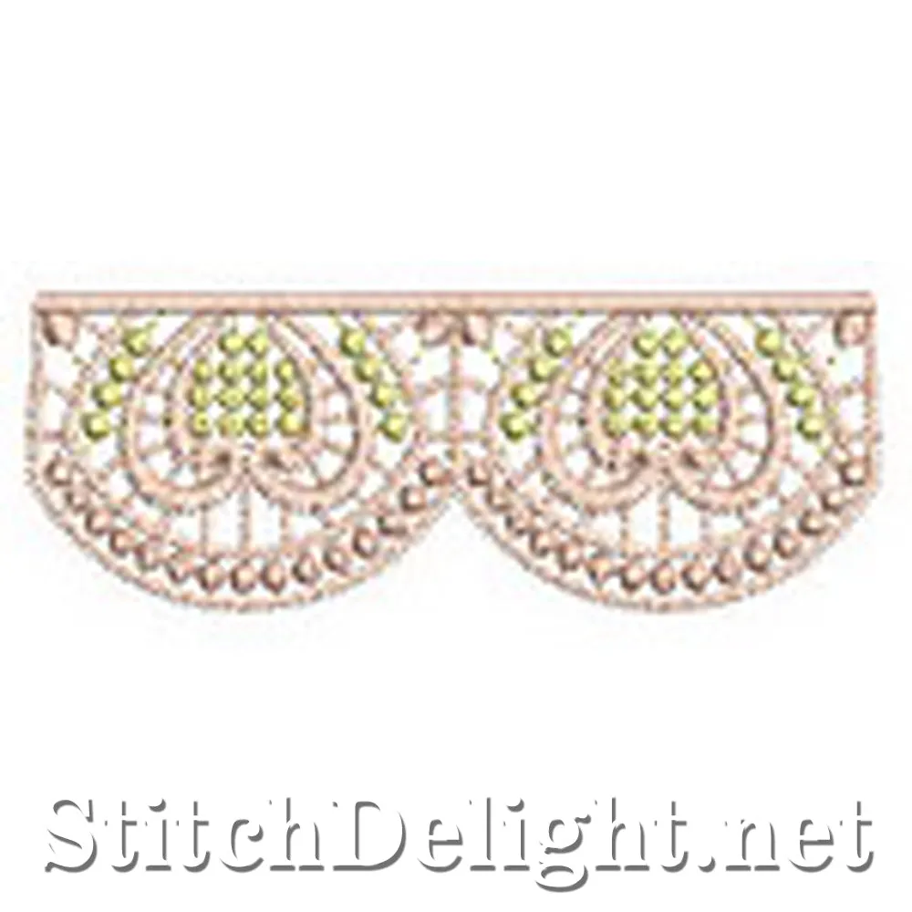 SD0570 Calista Lace Edging Large Hoops