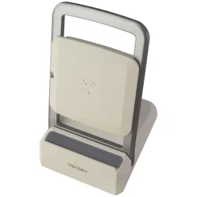 Ventev 15W Wireless ChargeStand for Qi Wireless Charging Devices - White/Silver