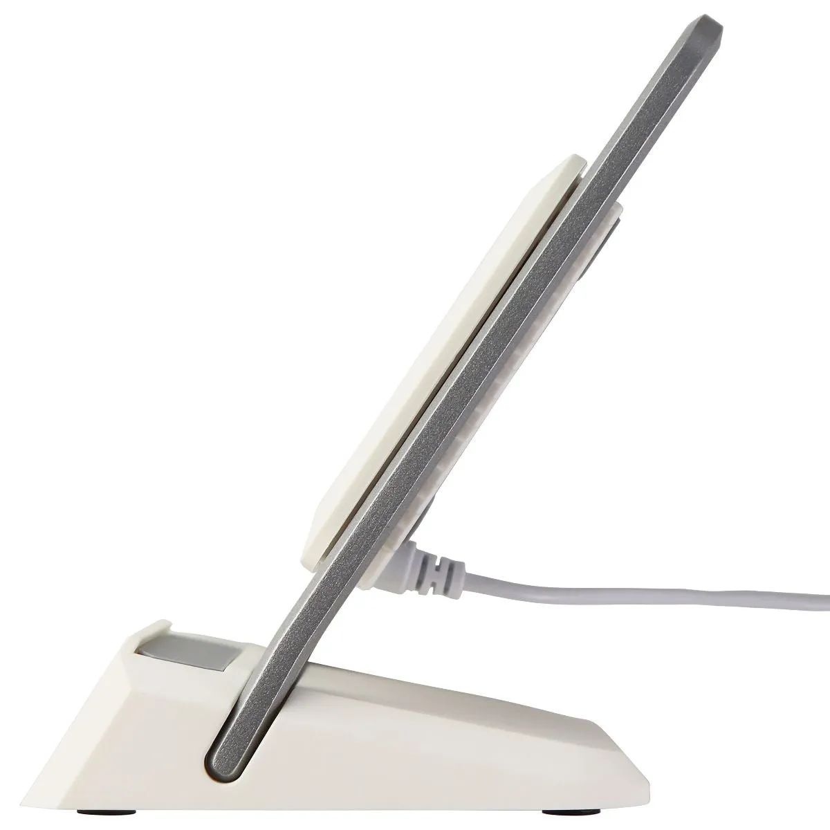 Ventev 15W Wireless ChargeStand for Qi Wireless Charging Devices - White/Silver